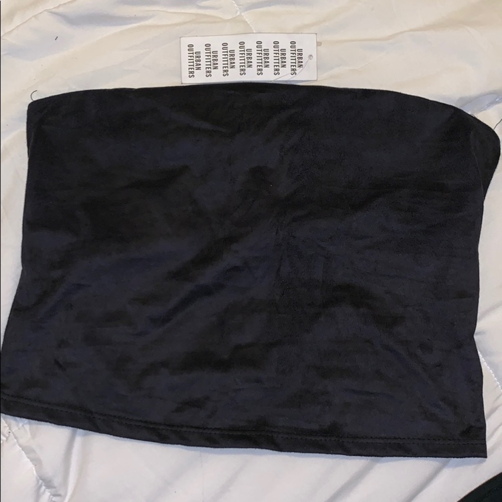 Urban outfitters suede black tube top
